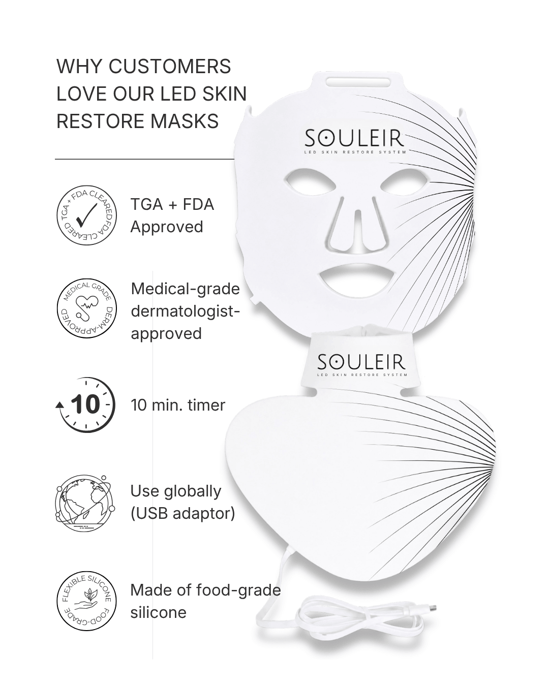 The Night Reset Ritual - Skin Restore LED System + Silk Pillowcase Bundle
