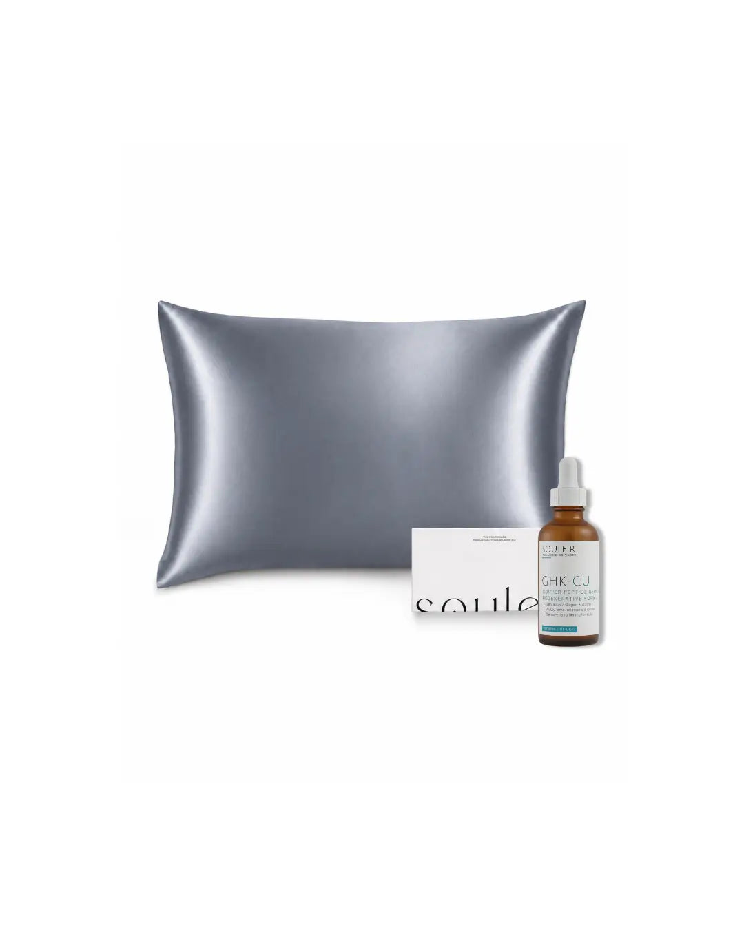silk pillowcase ghk-cu copper peptide serum bundle souleir australia