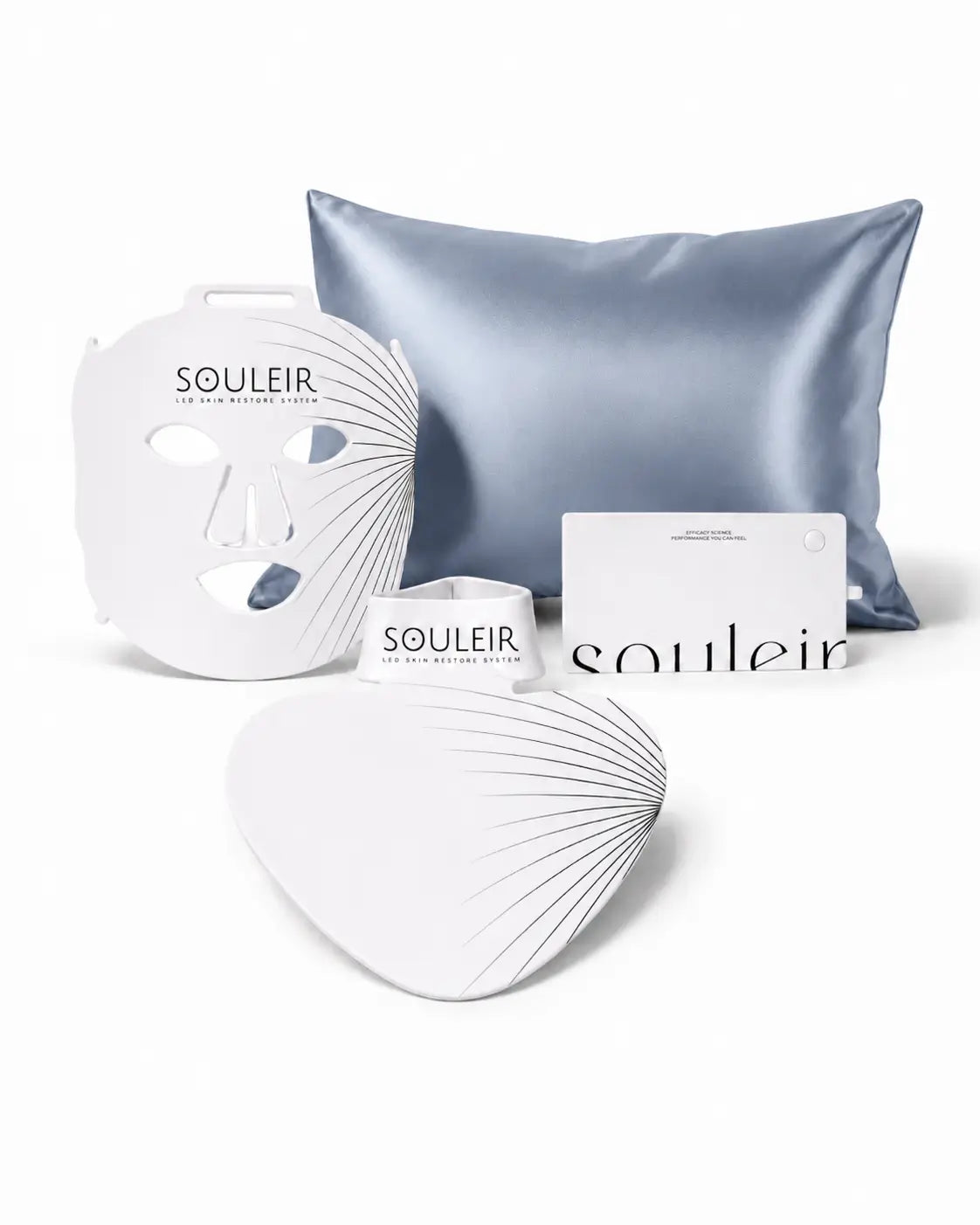led mask and silk pillowcase gift set bundle australia souleir
