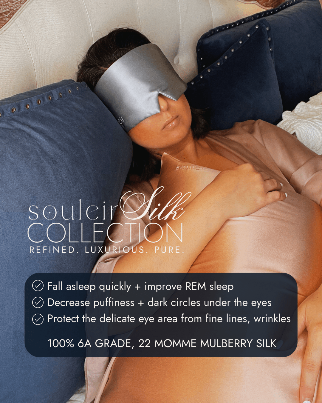 2 x Mulberry Silk Serenity Sleep Masks