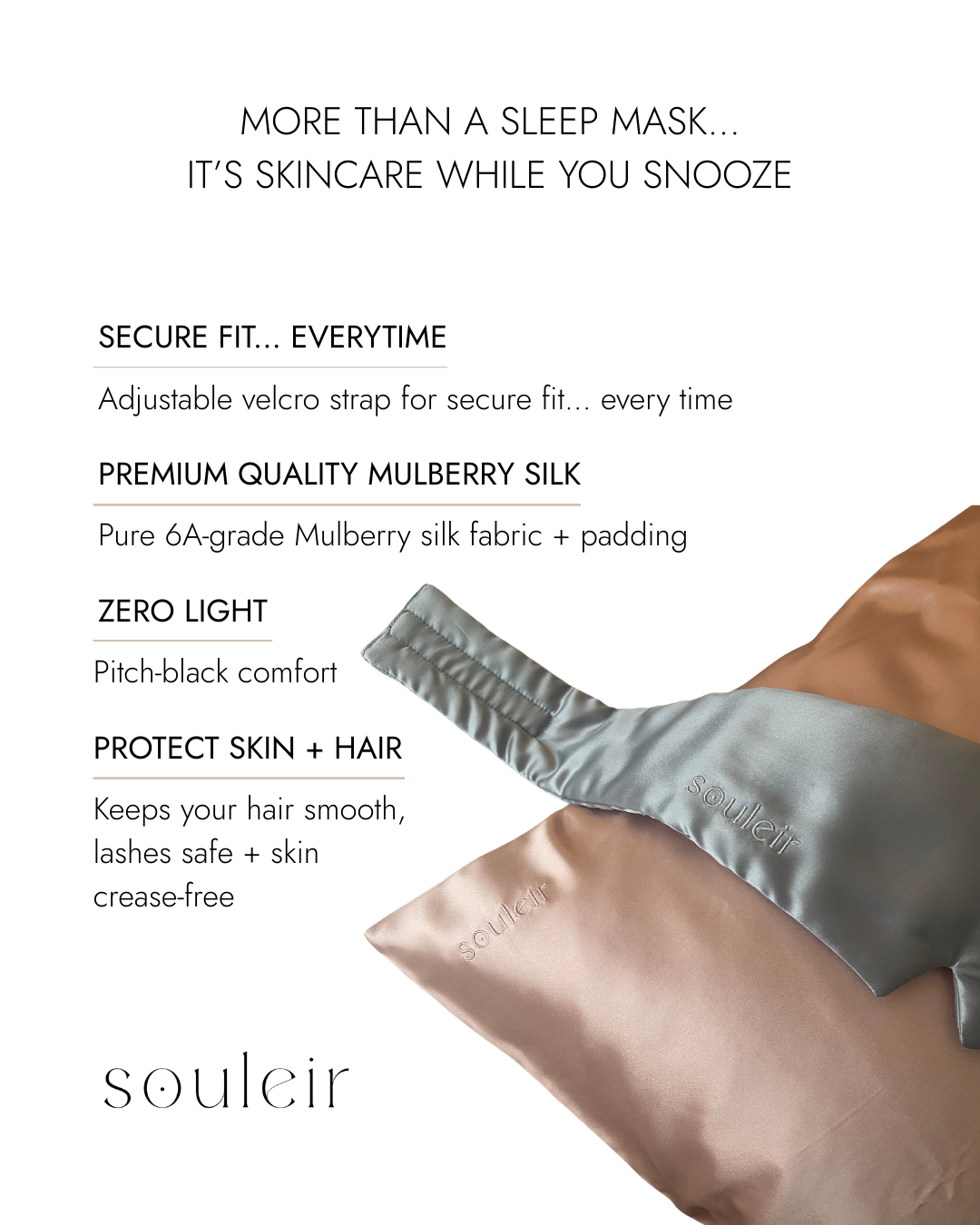 Souleir Mulberry Silk Sleep Mask Benefits