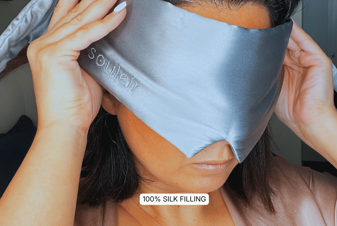 souleir padded mulberry silk sleep mask for side sleepers Australia