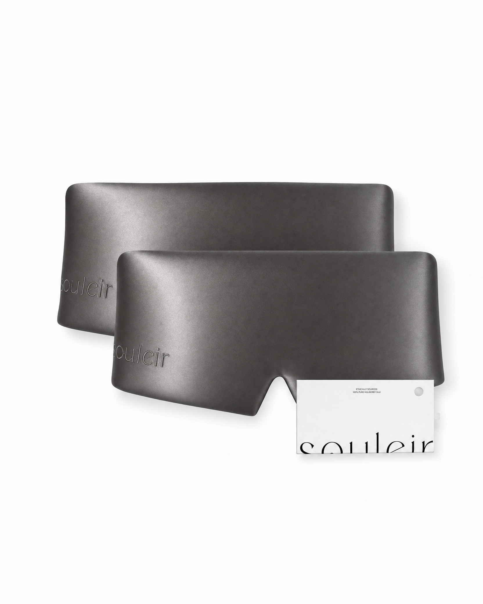 souleir graphite mulberry silk sleeping mask bundle