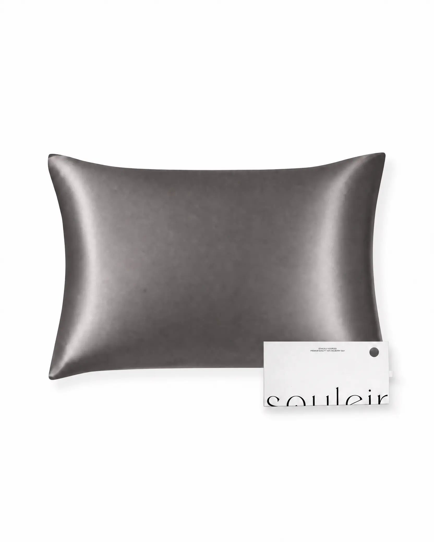souleir mulberry silk pillowcase graphite