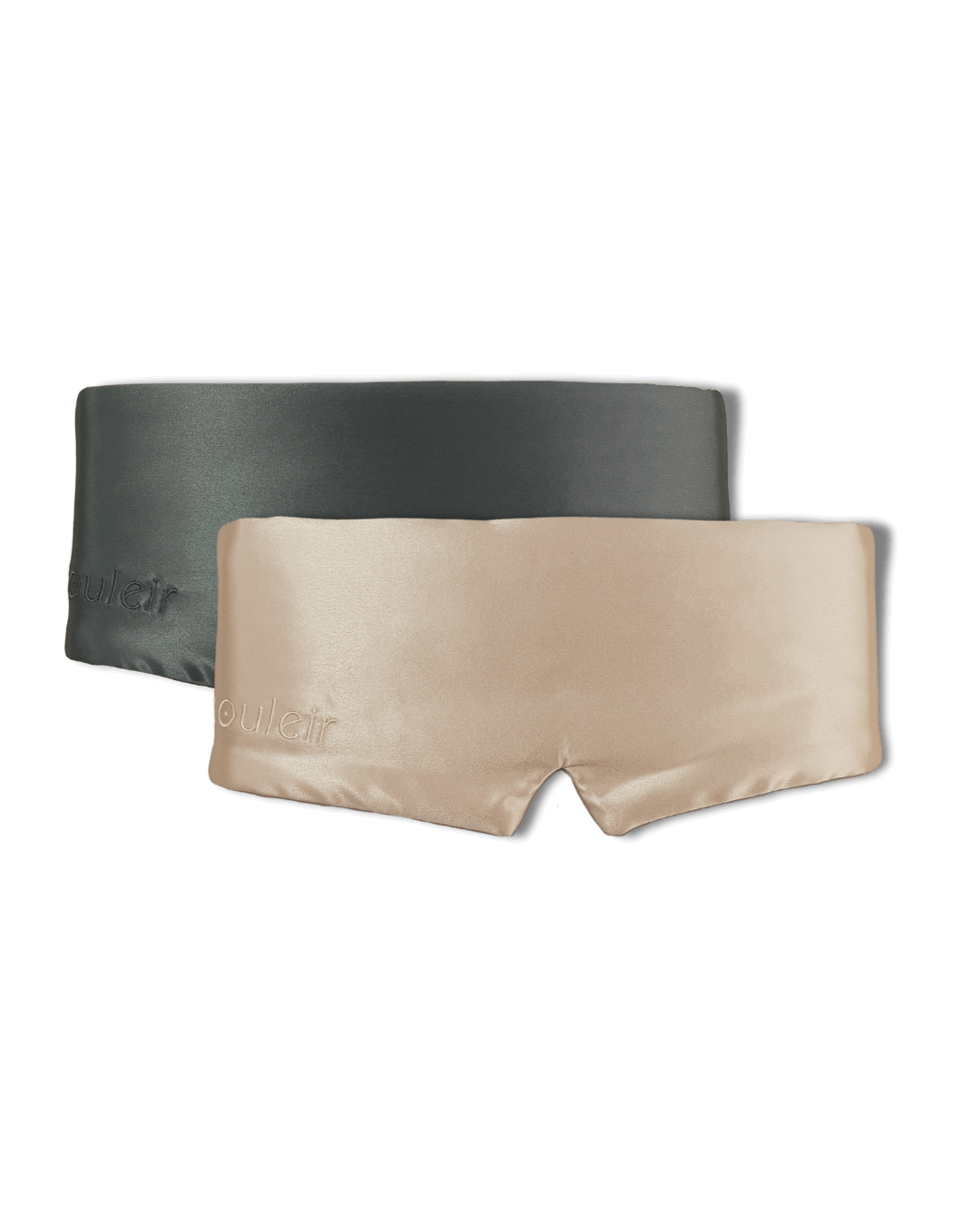 souleir 100% mulberry silk sleep mask soft graphite champagne bundle