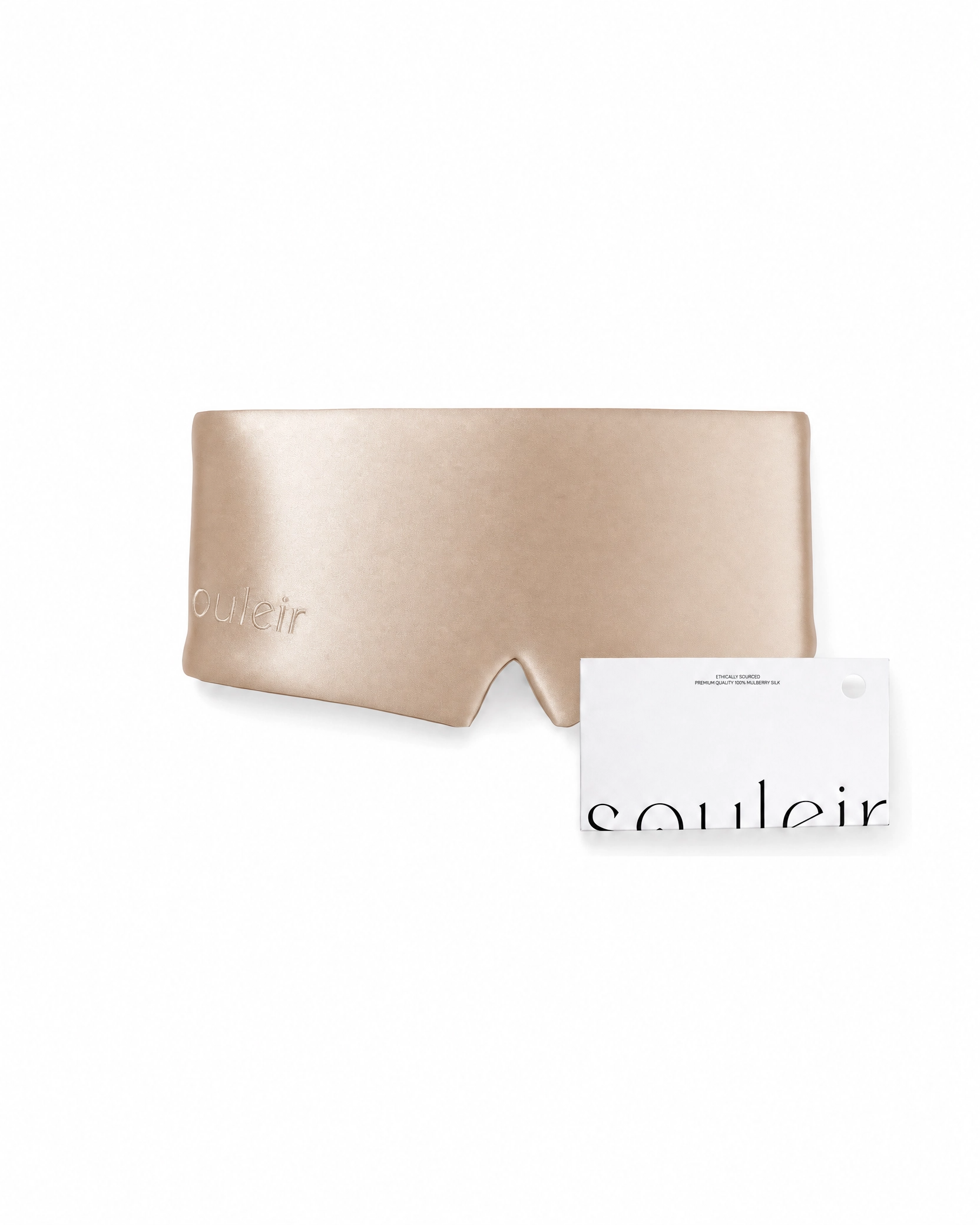 souleir champagne gold mulberry silk sleeping mask