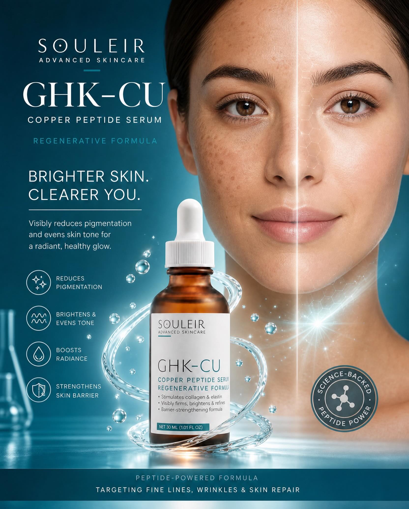 Perimenopause Skincare Bundle – Copper Peptide Serum & Silk Pillowcase